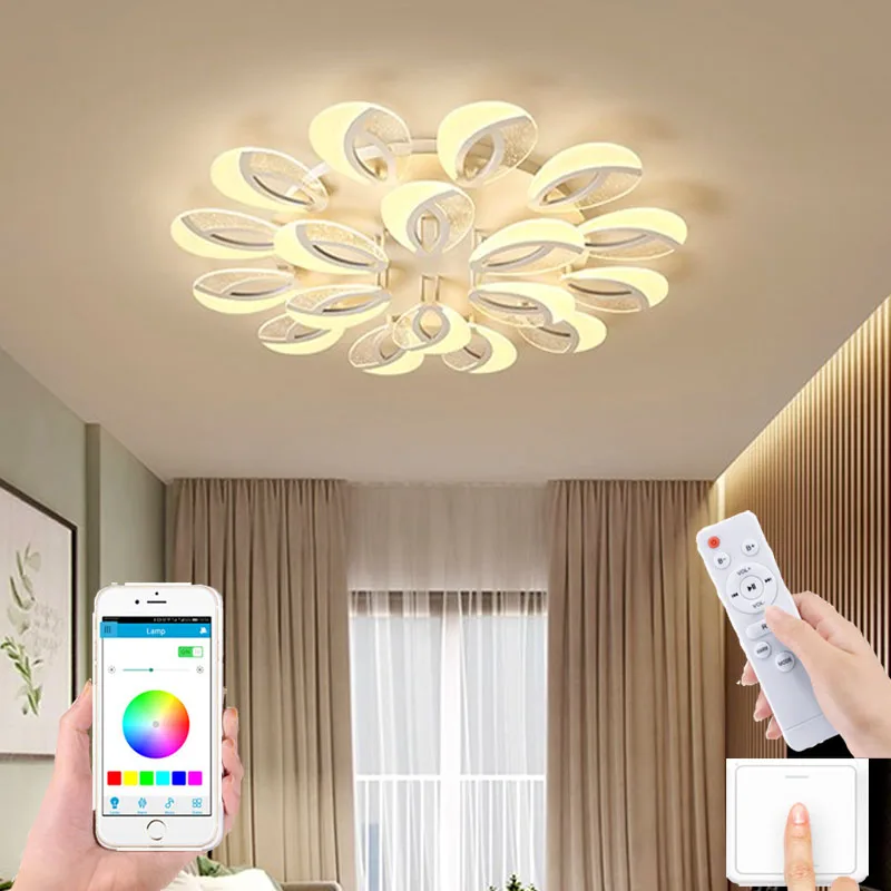 

Nordic ceiling lamp modern living room lamp bedroom aisle LED ceiling lamp supports remote control APP hotel villa chandelier