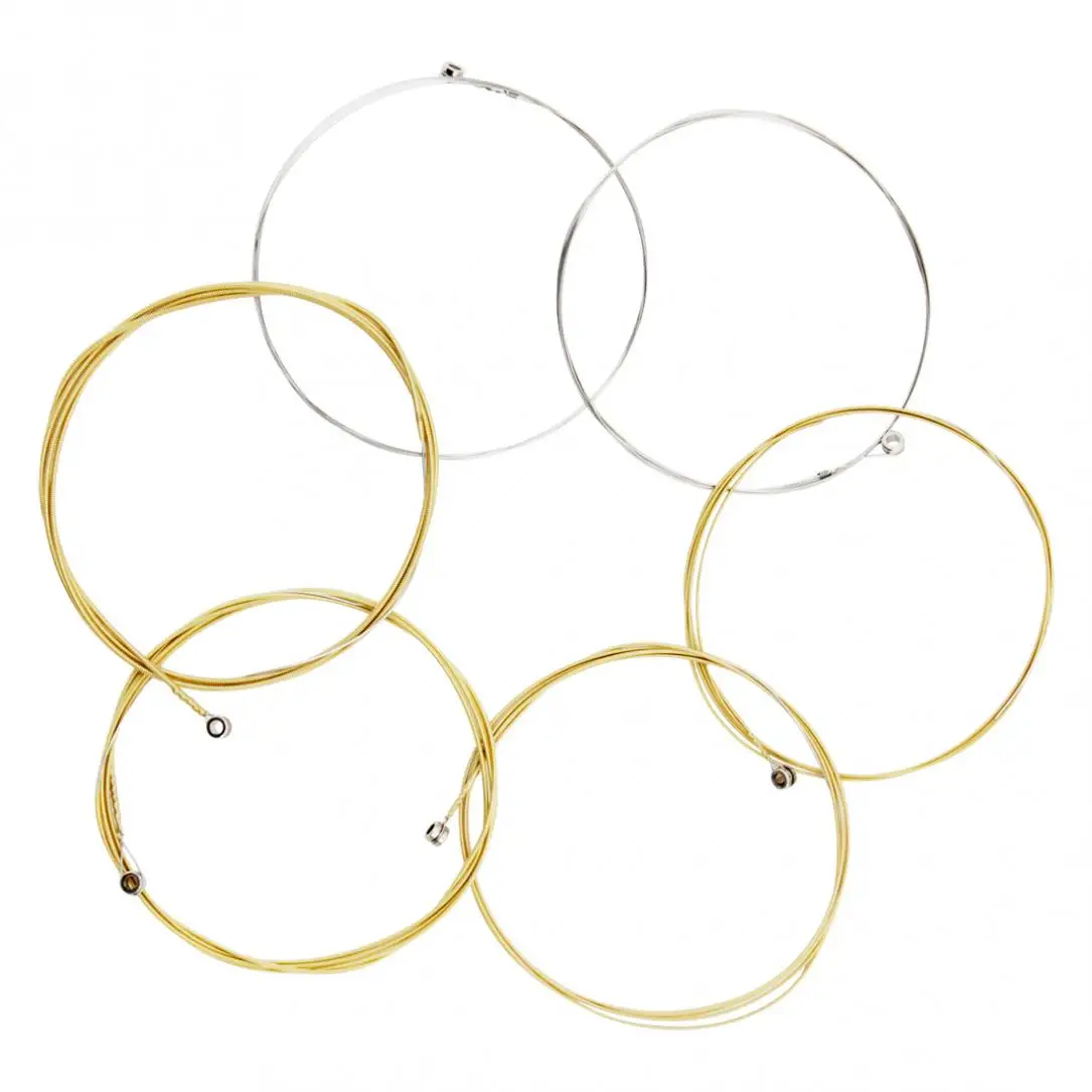 6pcs/set High Quality Durable Portable Acoustic Flok Guitar Strings 012-053 Inch Steel Core with Brass Copper Alloy Winding | Спорт и