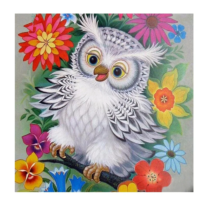 

5D DIY Diamond Painting Cartoon Owl Cross Stitch Full Drill Resin diamond embroidery Wall Stickers Mosaic Diamond Home Decor