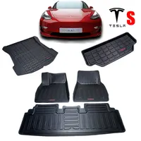 TPO Rubber car Floor mats Trunks mat For Tesla Model S 2014-2021 Car accessories All Weather Waterproof foot floor mat Carpet
