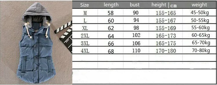 Plus Size 4xl Women Vest Winter Jacket Pocket Hooded Coat Warm Casual Cotton Padded Vest Female Slim Sleeveless Waistcoat