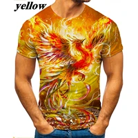 gold phoenix printed t shirt unisex cool fashion 3d short sleeve tshirt