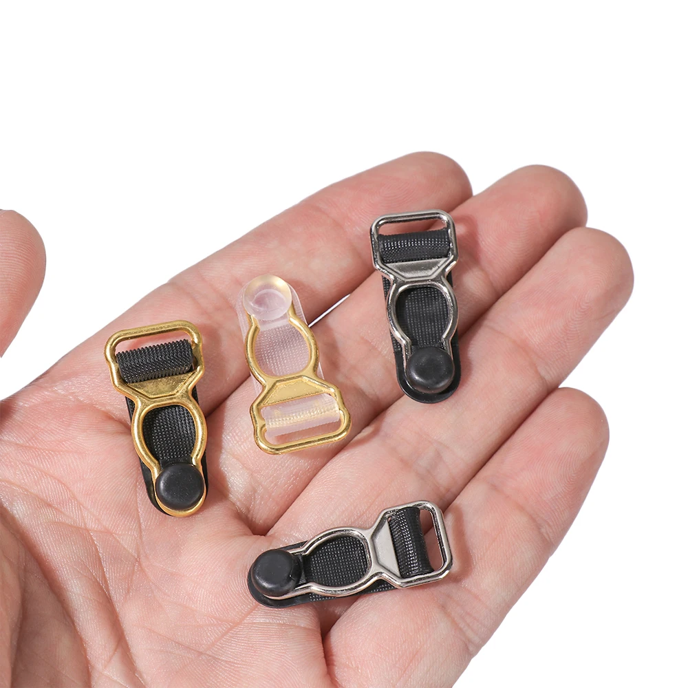 

10Pcs 10/12mm Corset Leg Garter Belt Clip Hooks Suspender Ends Hosiery Stocking Grips suspender Clips DIY Underwear Accessories#