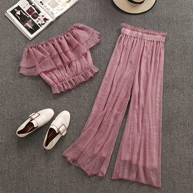 Перспективная шифоновая рубашка с вырезом лодочкой и открытыми плечами блузки