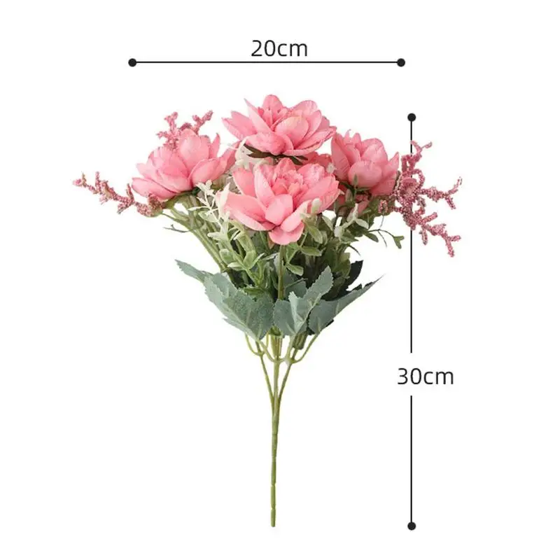 

Silk artificial bouquet flowers decoration wedding freesia party home bouquet J1Z8