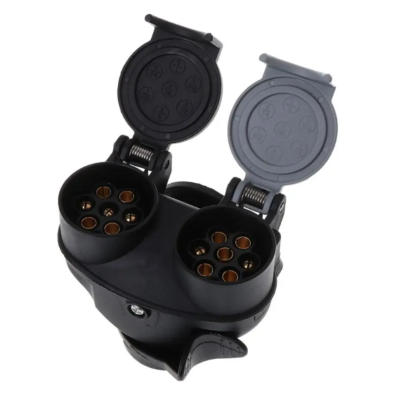 

13 Pin Plug to 12N / 12S 7 pin Sockets Caravan Towing Conversion Trailer Wiring Connector 12V