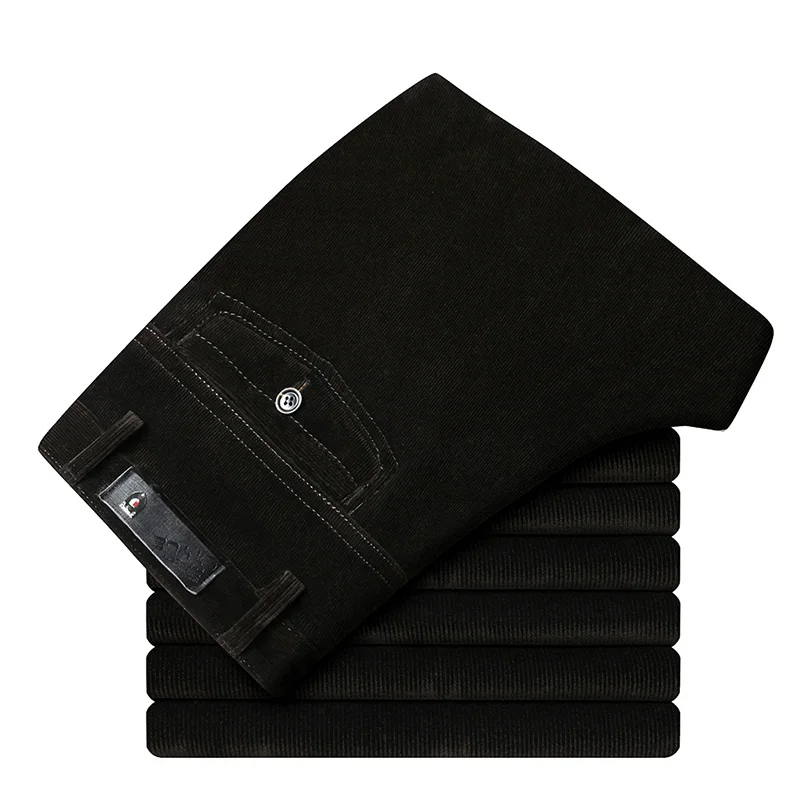 Мужские вельветовые деловые брюки осень зима мужские повседневные плотные