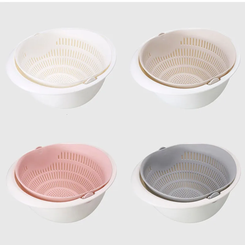 

Kitchen Accessories Washing Colander Double Drain Basket Bowl Vegetable Fruit Double Drain Storage Tool Creative Kitchen Gadgets