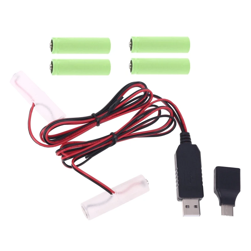 Тип USB C двойной LR6 AA Батарея Элиминатор кабель может заменить 1 4 года батарейки