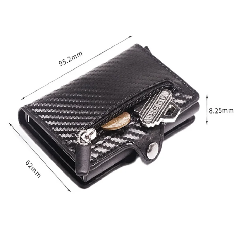 2020 винтажный противокражный блокирующий Rfid кошелек на молнии для мужчин