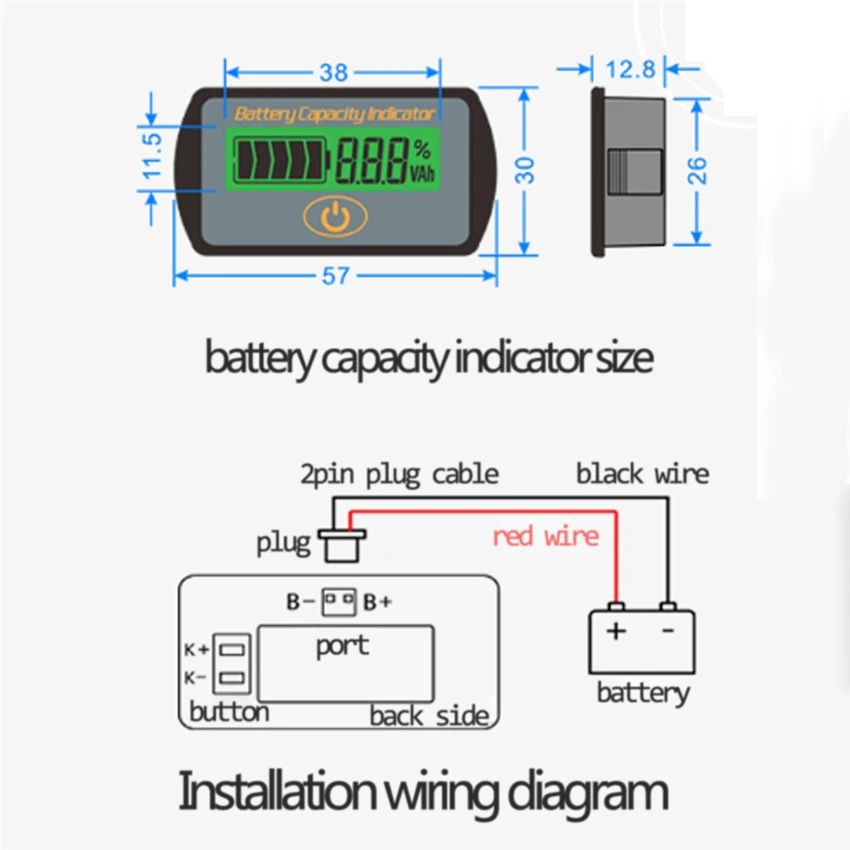 Тестер напряжения свинцово-кислотных аккумуляторов 2S ~ 16S индикатор емкости
