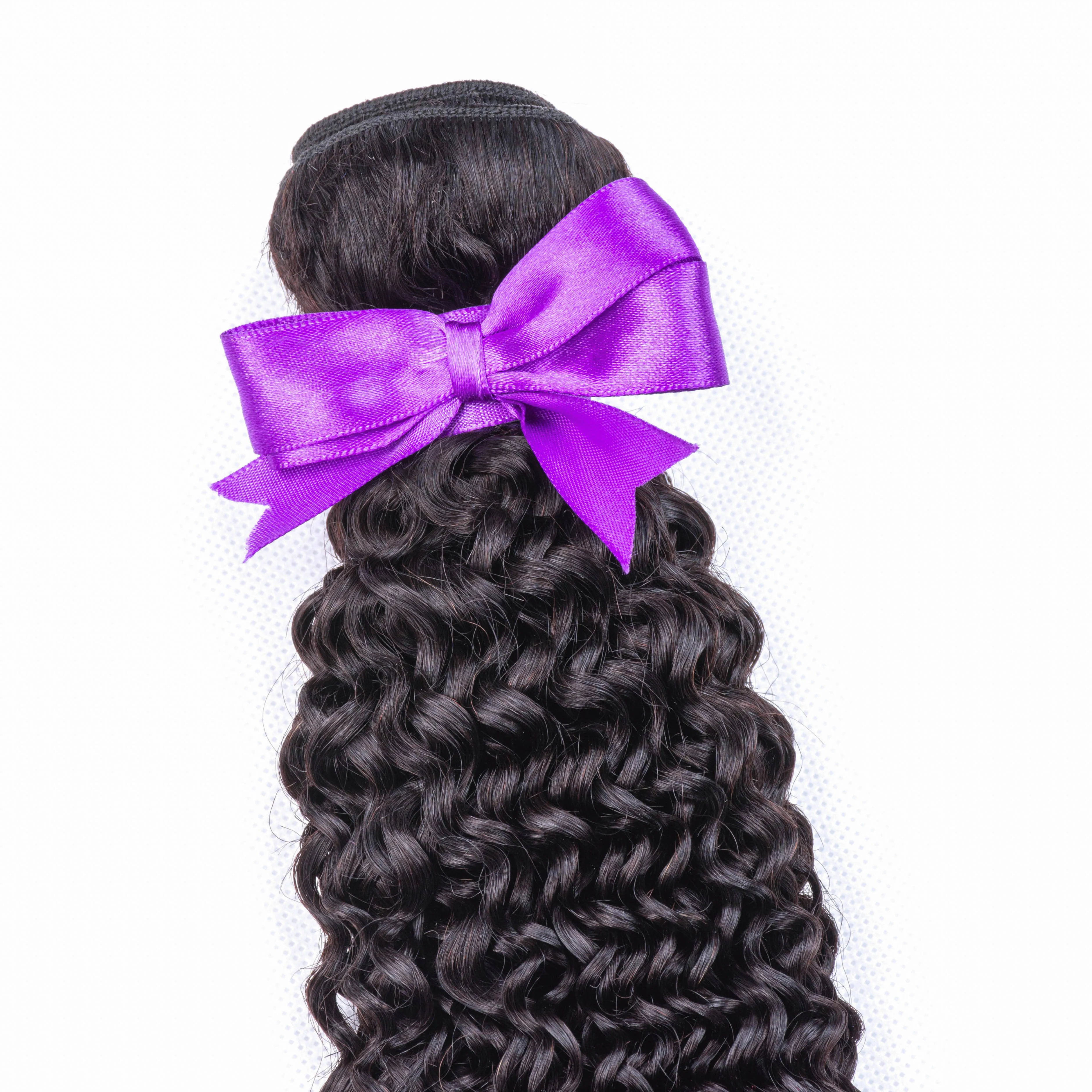 Малазийские кудрявые вьющиеся человеческие волосы пучки с закрытием уха до