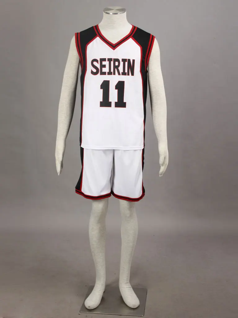 Kuroko no Basuke Basket SEIRIN white school basketball suit men's uniforms sport clothes No.11 Tetsuya cosplay costume | Тематическая