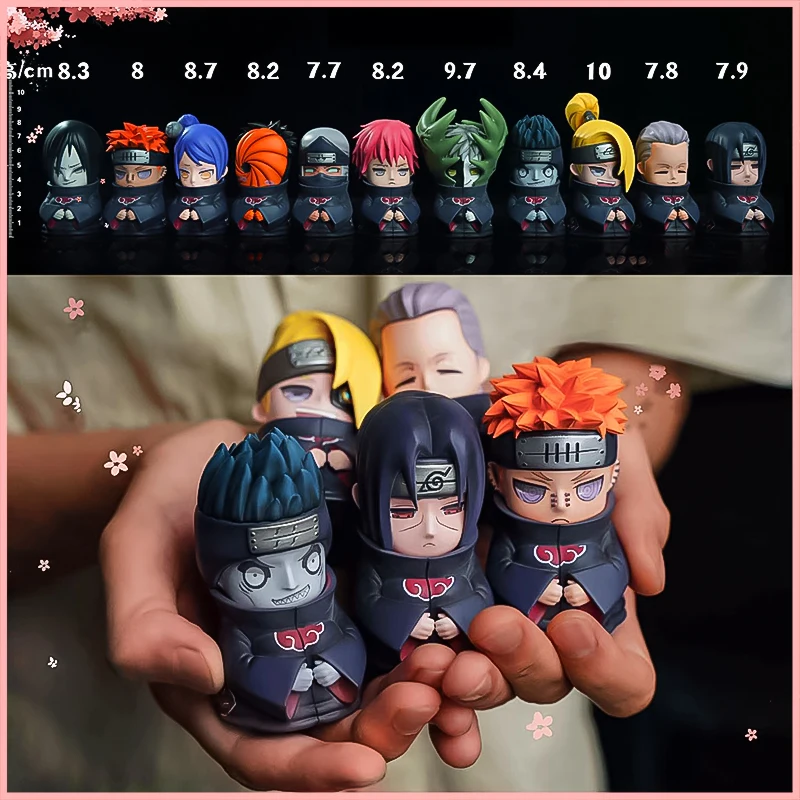 Экшн фигурки NARUTO GK Uchiha Itachi Hoshigaki Kisame Konan Pain Zetsu Orochimaru Deidara Sasori Q Version игрушки с
