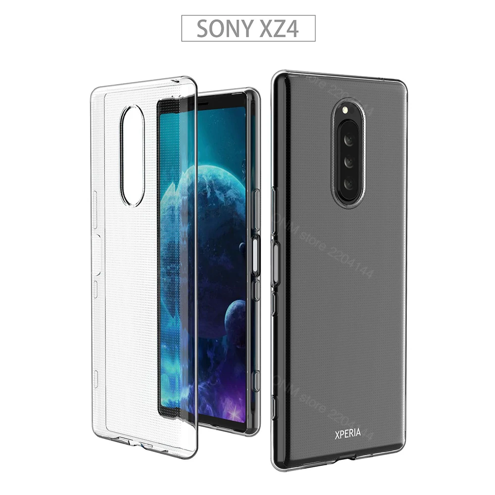 Чехол для Sony Xperia 1 TPU силиконовый прозрачный облегающий Бампер Мягкий чехол XZ4