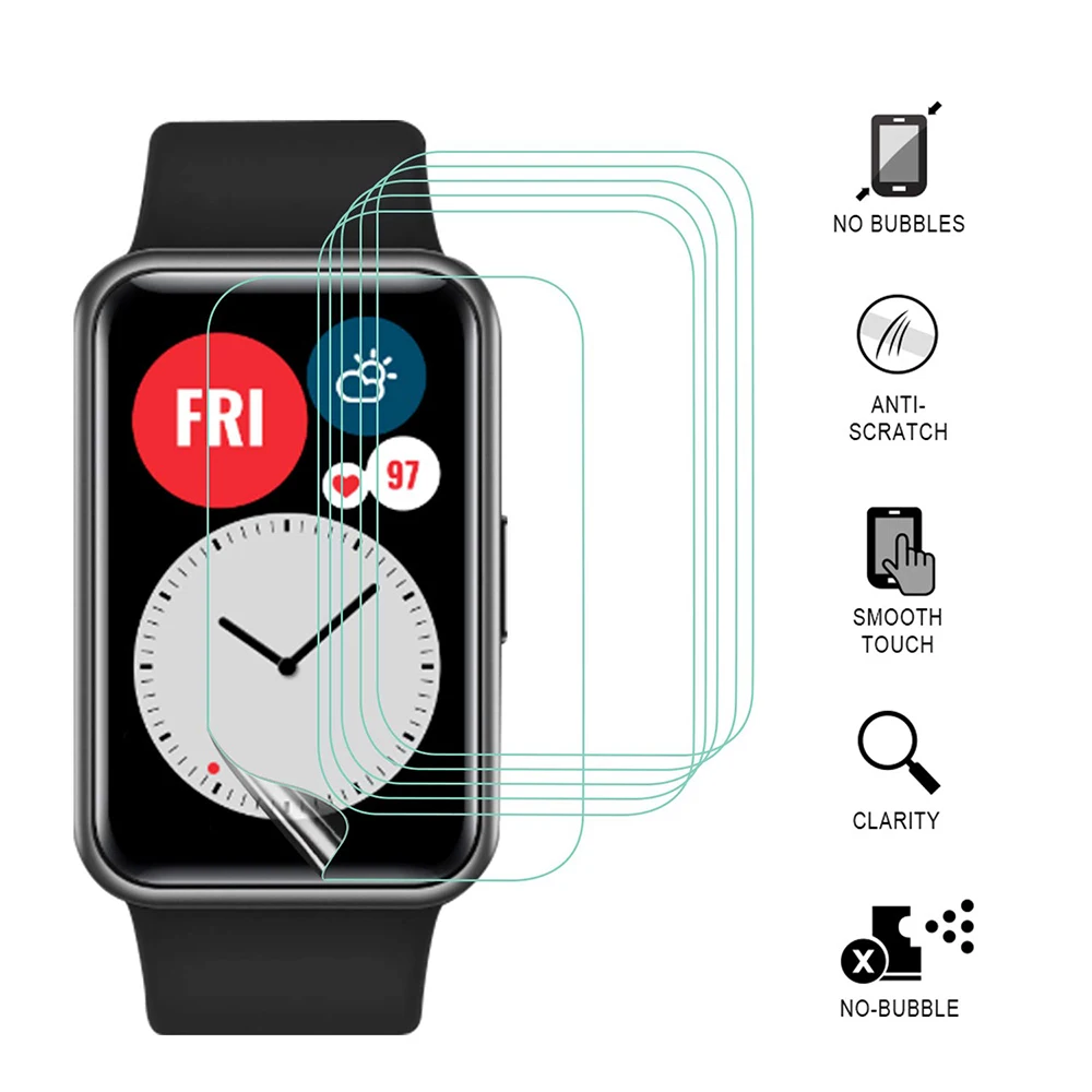 Защита экрана для Huawei Watch Fit and Honor ES полное покрытие мягкая Гидрогелевая защитная