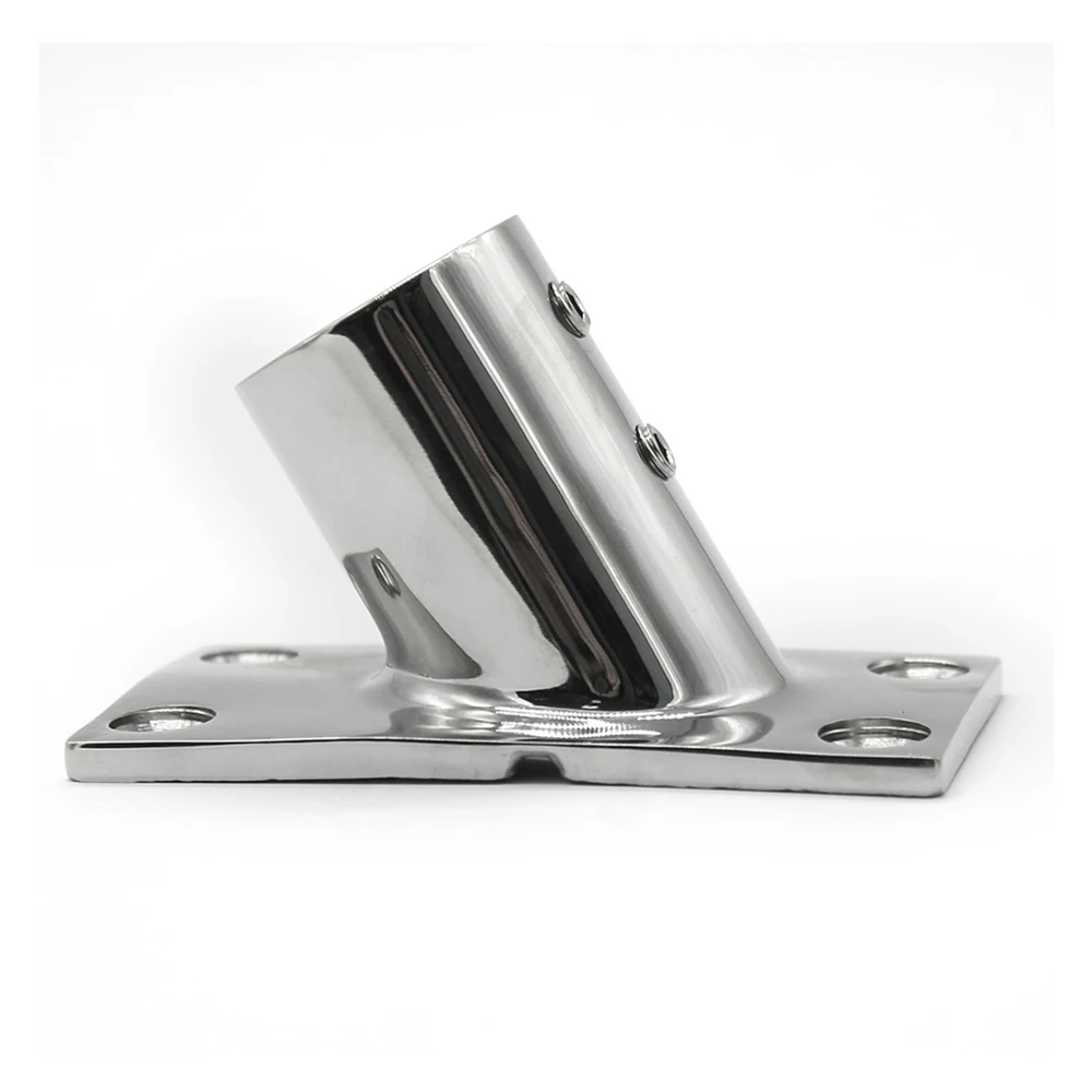 

Boat Hand Rail Fitting-60 Degree 1 inch Rectangular Base-Marine 316 Stainless Steel usd by boats/awning