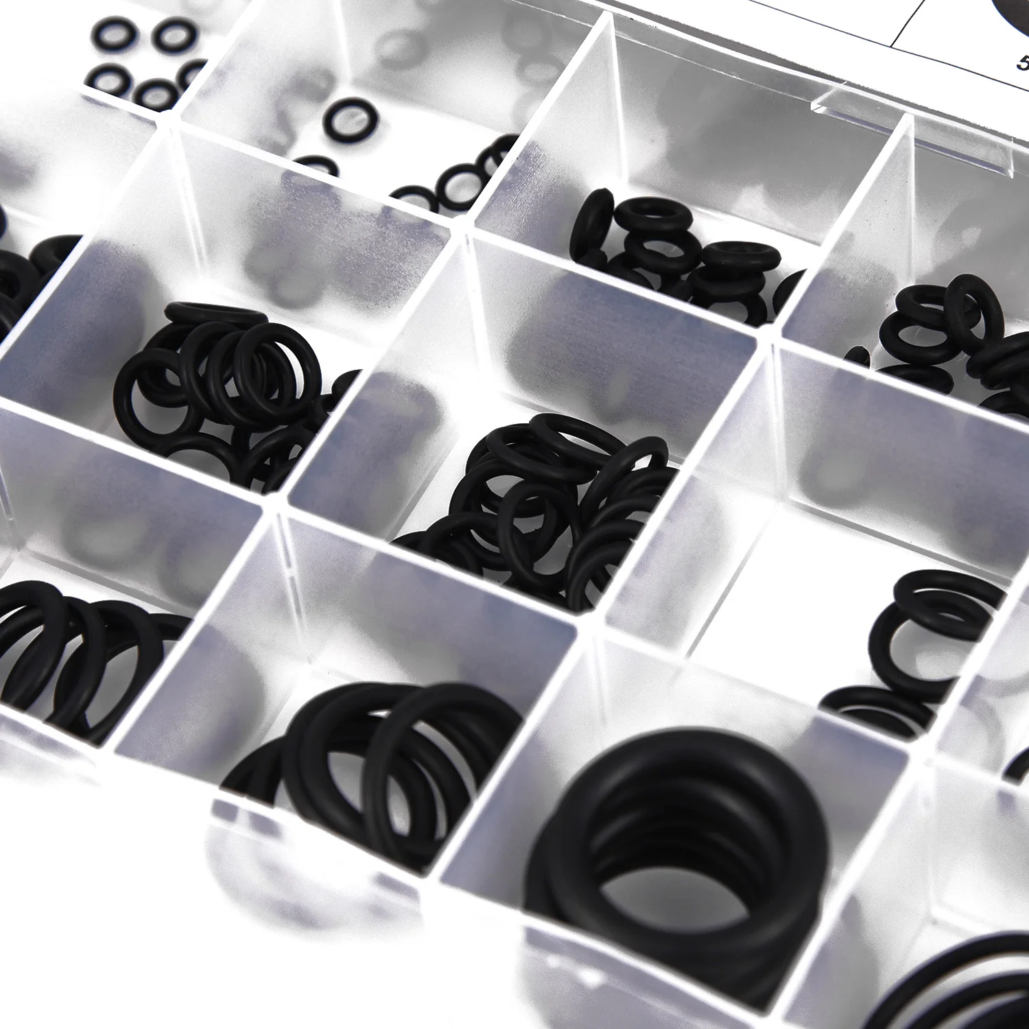 

Rubber O-Rings Washers Assortment Automotive Black Gasket Universal Tool