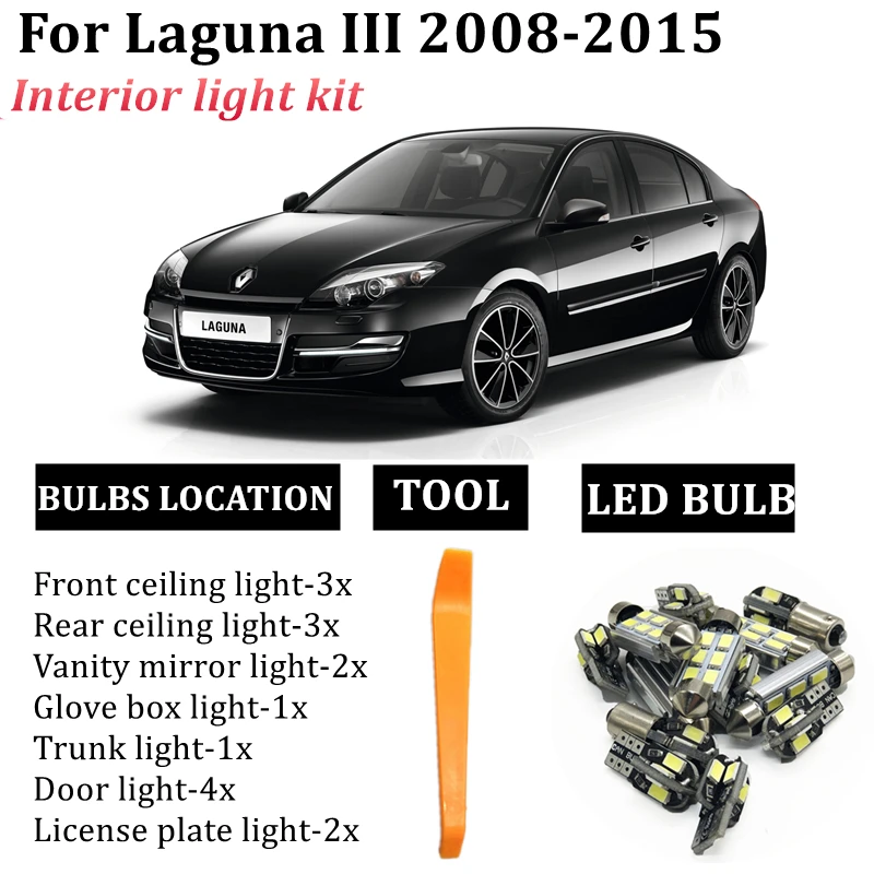 19x автомобилей Canbus Error Free автомобильный светодиодный лампы внутренний купол