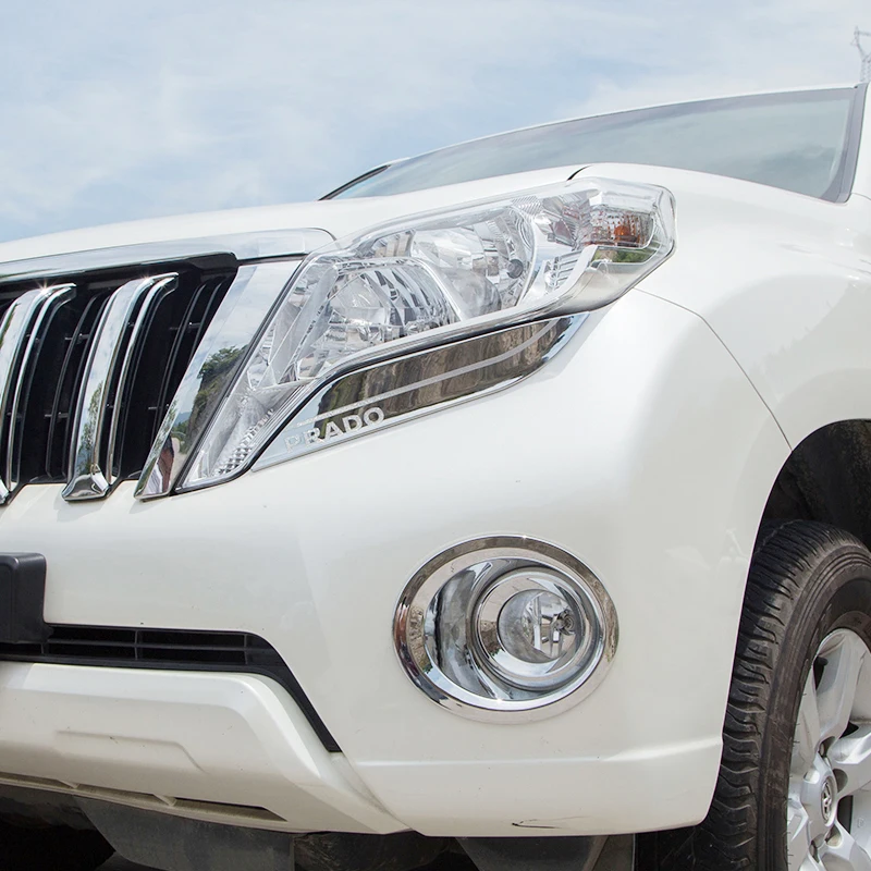 ABS хромированные передние фары лампа прокладка крышки отделка фара рамка для Toyota