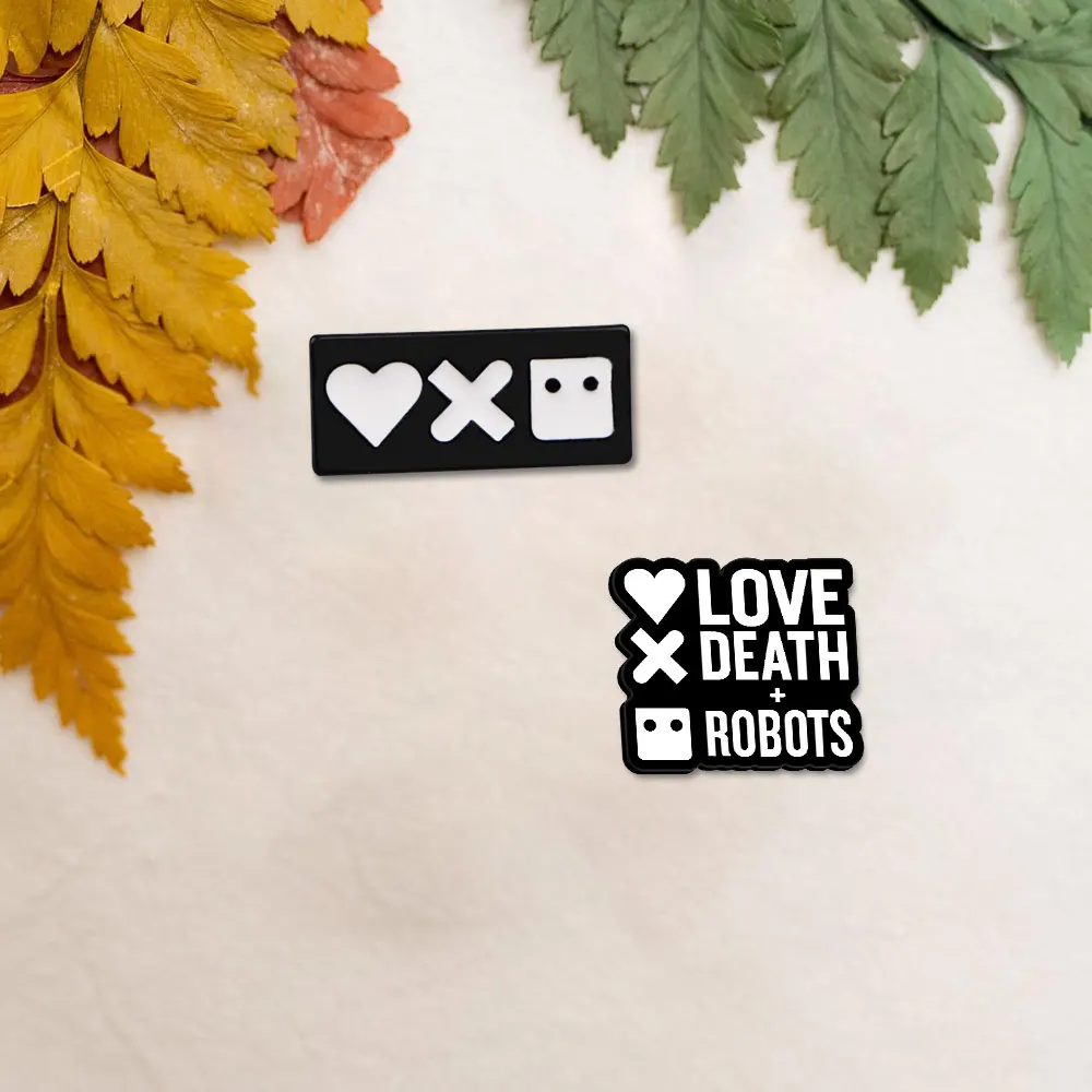 Женская эмалированная заколка Love Death &amp рюкзак в виде робота металлическая