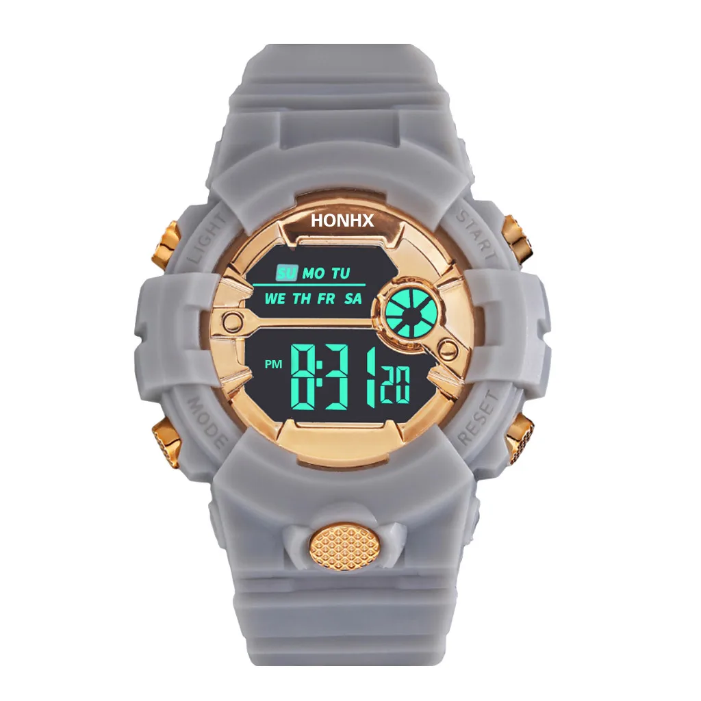 

Classic sports Electronic Watch Fashion Waterproof Men's wristwatch Date LCD Digital watch Rubber Sport Boy Wrist Watch Clock