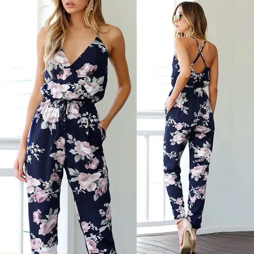 

European and American summer women's new style printed jumpsuit plus size pants bell bottom pants y2k pants plus size clothes