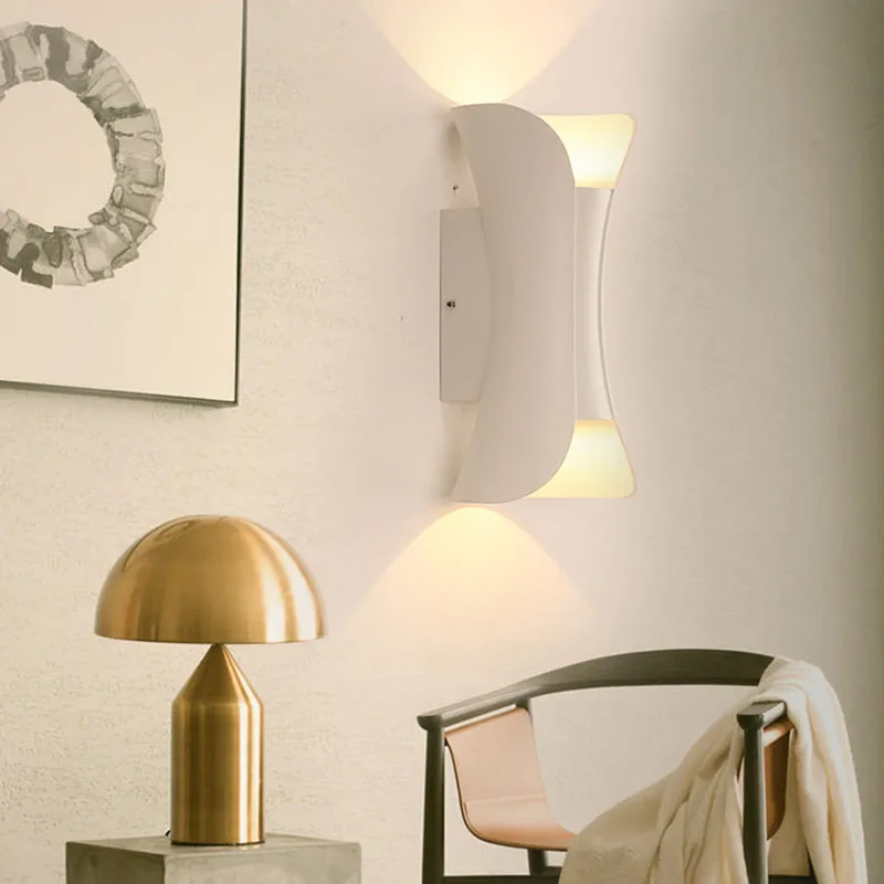 Современная Минималистичная металлическая настенная лампа настенный