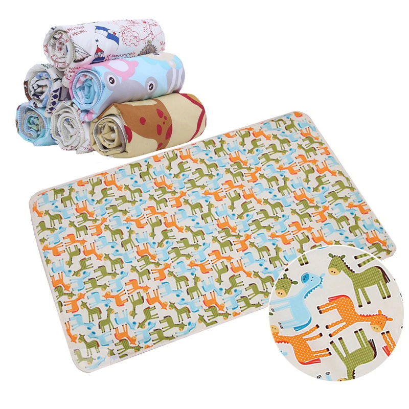

3Layers 60*90CM Baby Changing Pads Newborn Accessories Cartoon Blankets for Beds Kid Play Mats Infant Cotton Waterproof Mattress
