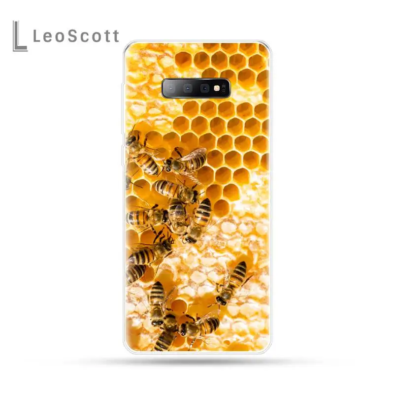

Bumble Bee Honeycomb yellow pattern Phone Case For Samsung Galaxy S5 S7 S8 S9 S10 S10e S20 edge plus lite