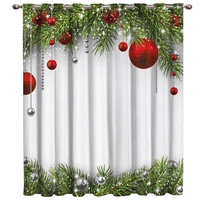 snowing winter christmas holiday kids room curtains large window living room curtains kitchen indoor window treatment curtains