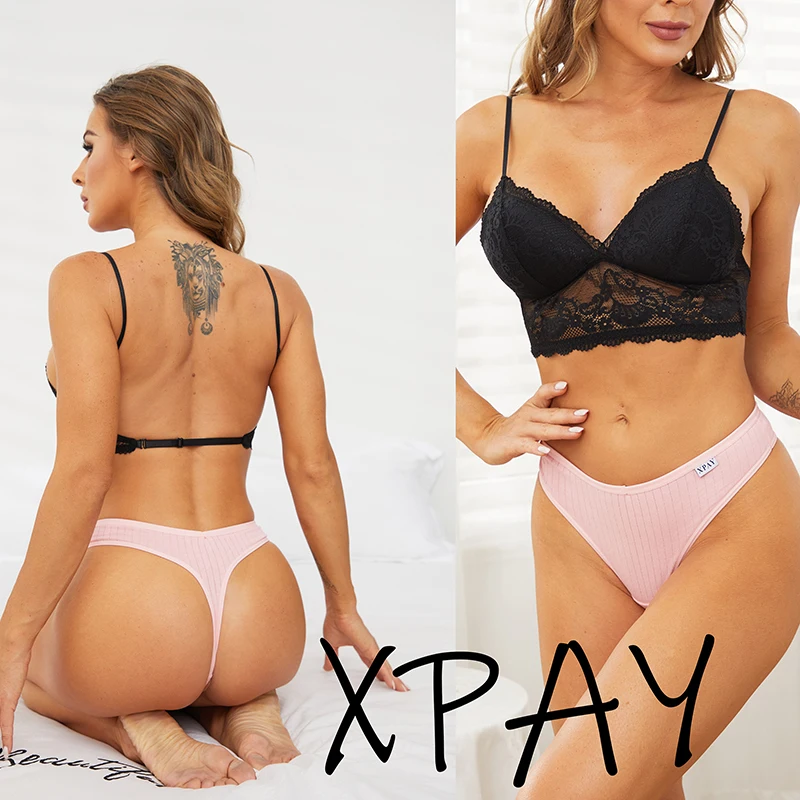  Thongs Panties G-string Cotton Women's Underwear Sexy Panties Female Underpants Thong Solid Color Pantys Lingerie S-XXL Design 