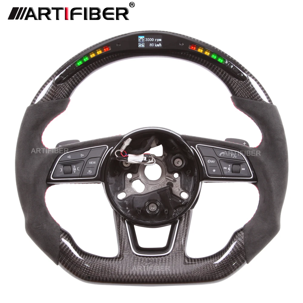 

Real LED Carbon Fiber Steering Wheel for Audi A1,A2,A3,A4,A5,A6,A7, S3/RS3,S4/RS4,S5/RS5,S6/RS6