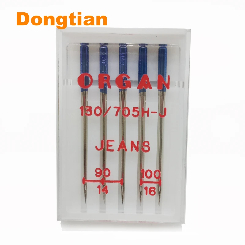 Top Quality Organ Needles Jeans Domestic Sewing Machine Needles For Jeans Artificial Leather Thick Fabirc Size 90 100 110