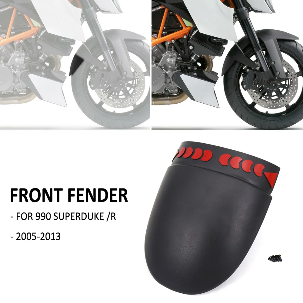 

For 990 Superduke / R 2005-2013 2012 2011 2010 2009 Motorcycle Front Wheel Fender Rear Extension Mudguard Fender Splash Guard