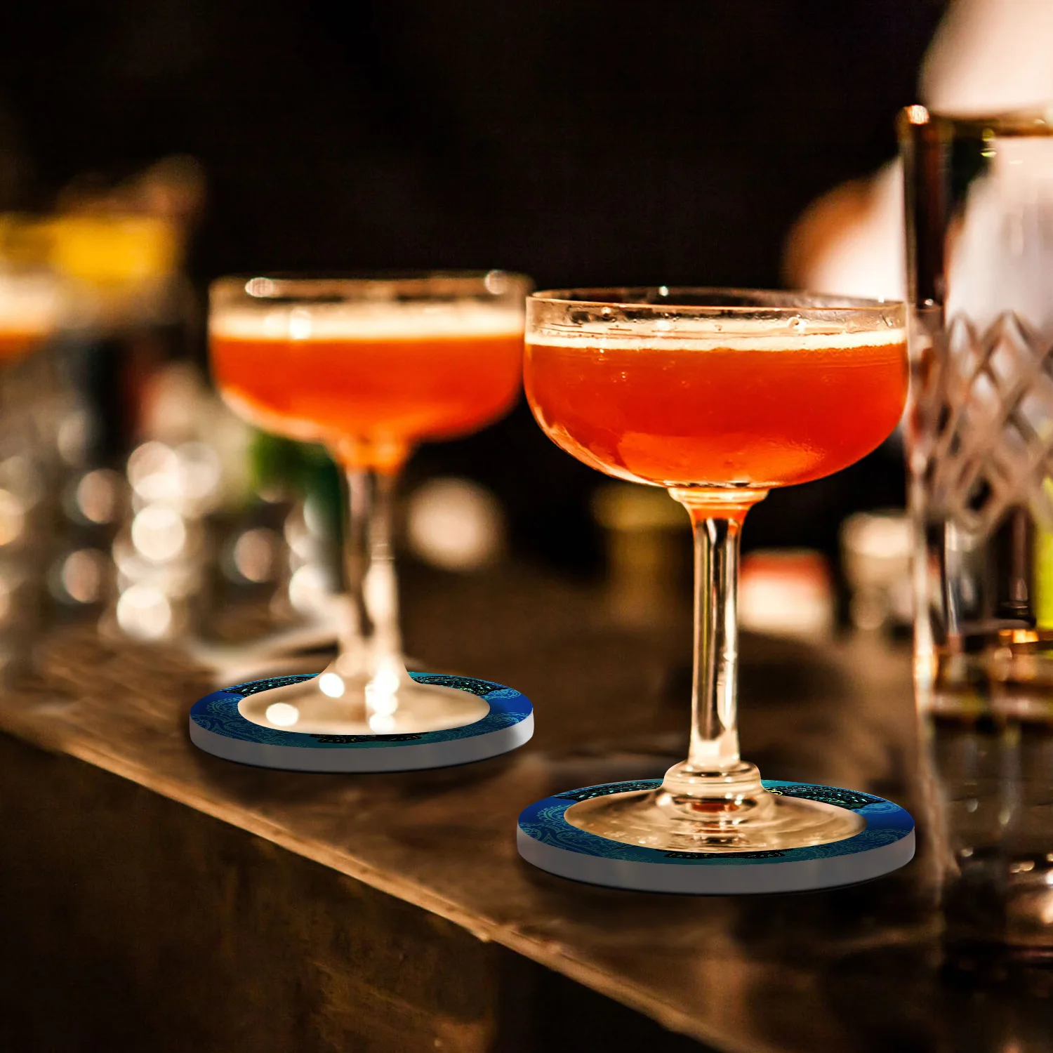 Керамическая подставка для напитков С Рисунком Слона Пейсли украшение стола