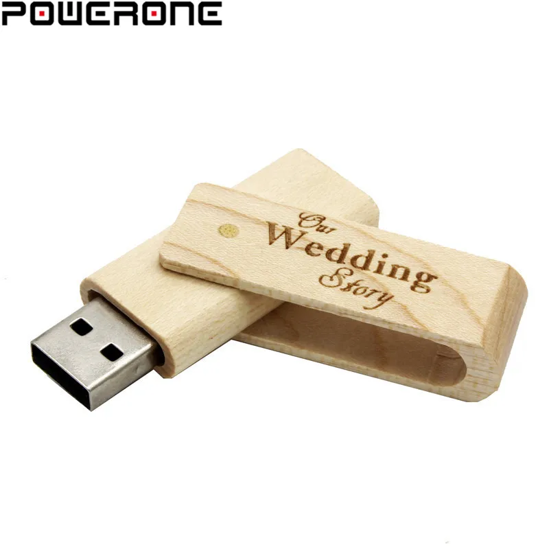 USB флеш накопитель POWERONE деревянный 4/8/16/32/64 ГБ|USB флэш-накопители| |