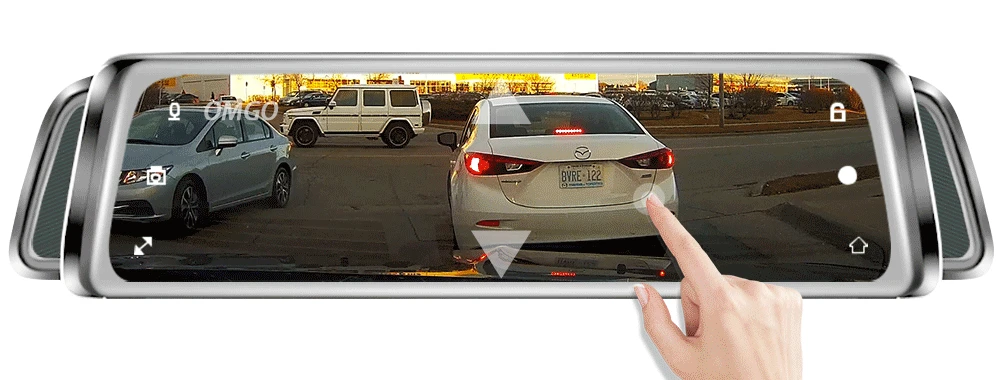M27 Dash Cam двойной видеорегистратор для автомобиля зеркало поток зеркало заднего вида Dash камера Автомобильная камера Привод рекордер 10 дюймов ips 2.5D сенсорный экран