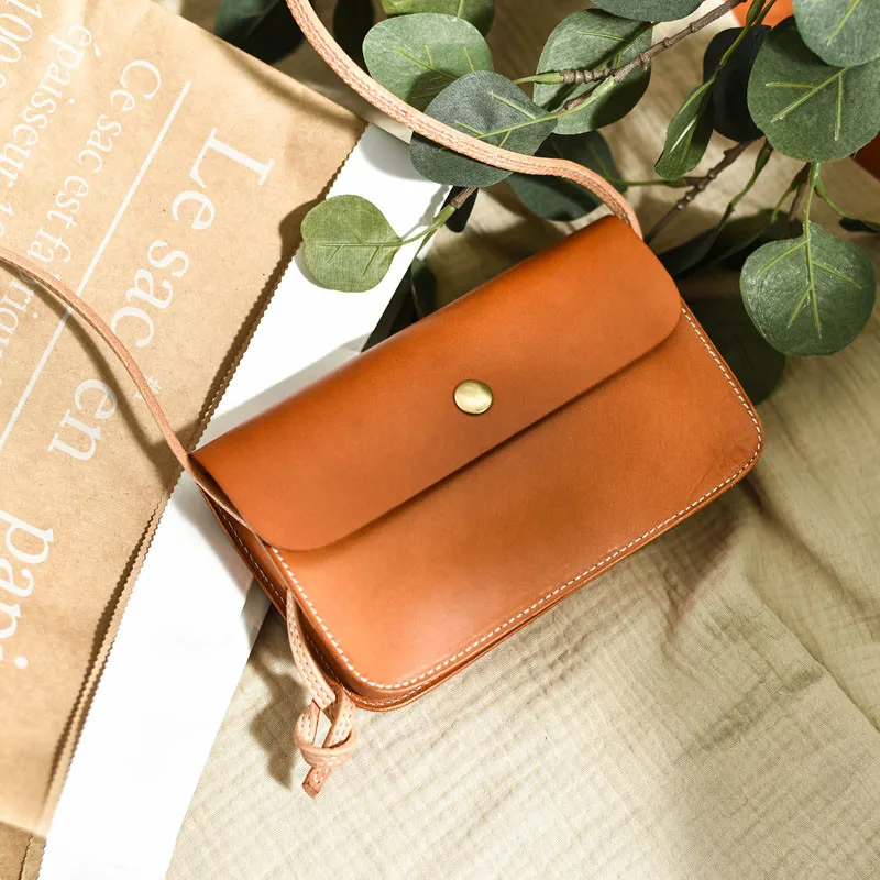 Простая женская сумка-конверт из натуральной кожи в стиле ретро сумка-мессенджер