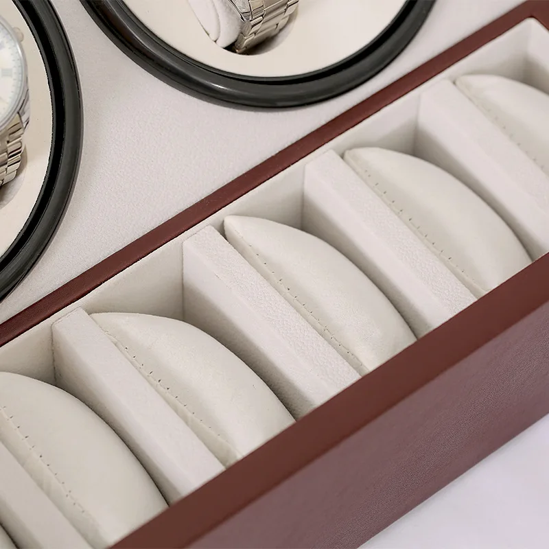 Автоматическая коробка для намотки часов роскошная 4 + 6 вращающихся чехол шкафа