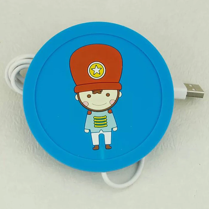 Style1 USB теплее гаджет мультфильм Силиконовые тонкие чашки-Pad кофе чай напиток usb нагревательный лоток кружка Pad хороший подарок - Цвет: Style1