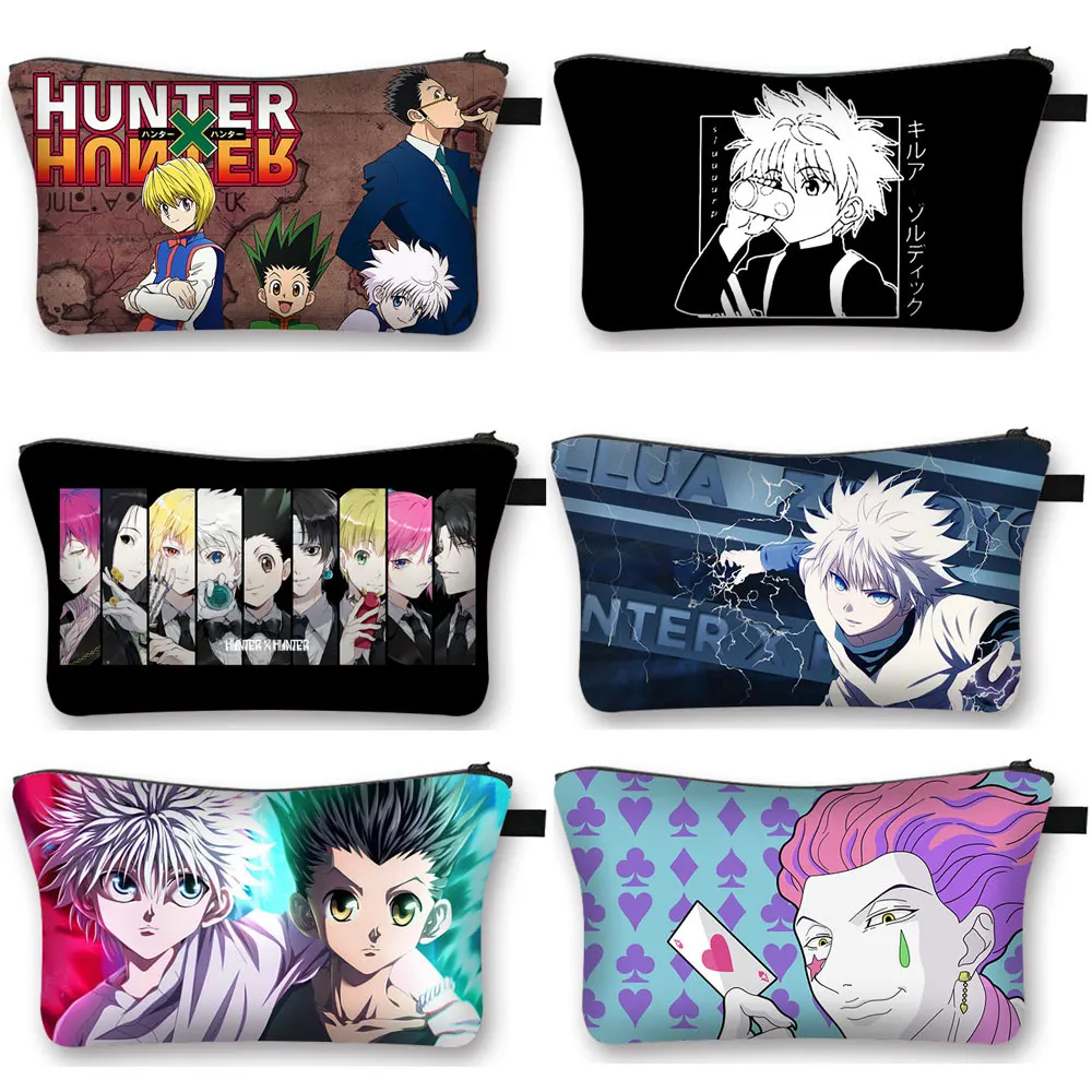 Чехол для косметики из аниме HUNTERxHUNTER, женская сумочка для макияжа Hunter X Hunter, HXH kilua Zoldyck Gon Freecss Chrollo Lucilfer, косметичка
