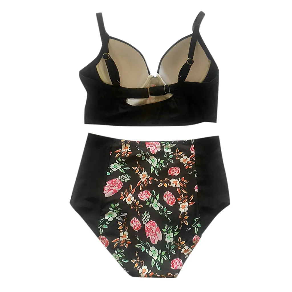 

Sexy High Waist Swimwear New Print Bikinis Women Swimsuit Padded Bandage Bathing Suit Brazilian Tankini Biquini Maillot De Bain