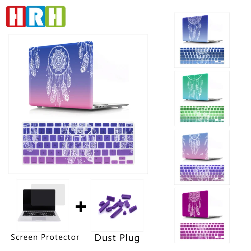 Чехол HRH для клавиатуры Ловец снов Жесткий 2 в 1 Mac Pro Retina13 12 15Air 13 Touch Bar A2159 A2141 A2289