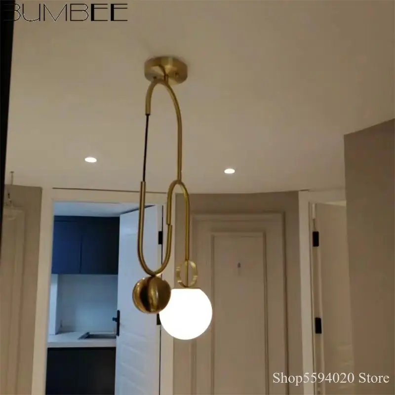 Золотой стеклянный светодиодный подвесной светильник s Lustre Led современный