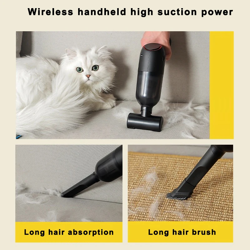 Портативный беспроводной бытовой пылесос для удаления шерсти у домашних