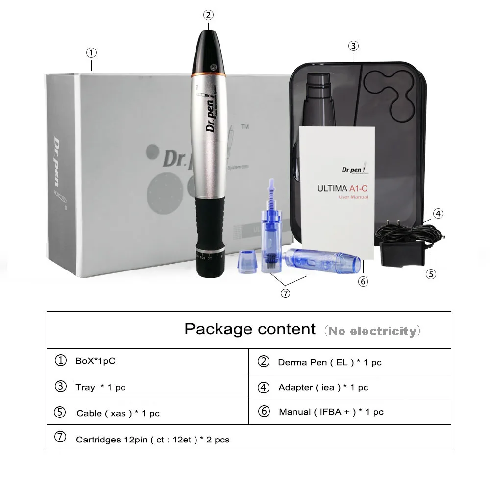Дерма Пен д р ручка A1 c Кнопка плотности размещения пикселей (5 gear регулировки