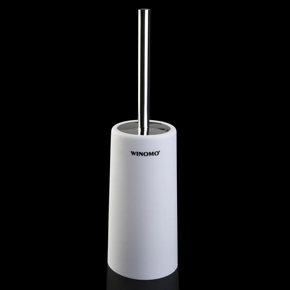 

WINOMO Stainless Steel Toilet Brush and Holder for Bathroom Storage (White)