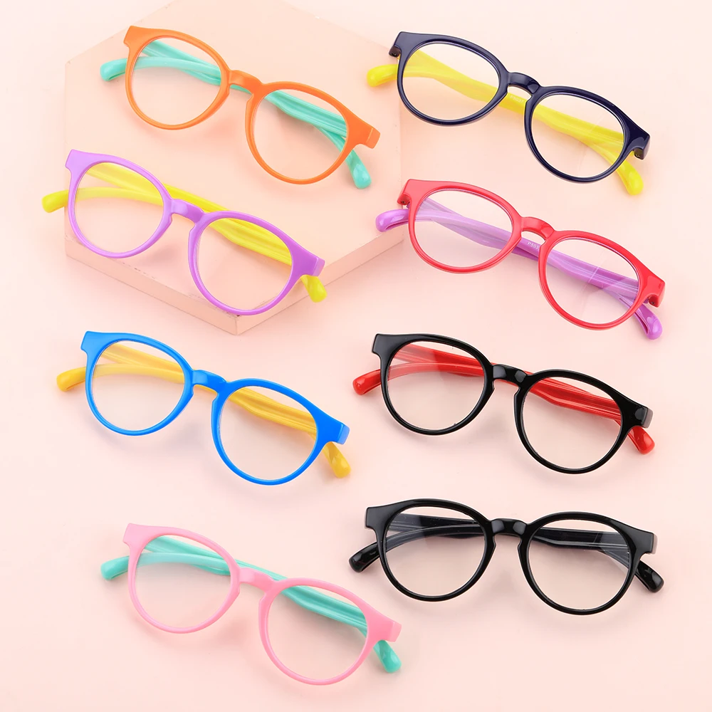 

Красочная силиконовая оправа Детские компьютерные очки с защитой от сисветильник Гласса с защитой от излучения гибкие UV400 детские очки для ...