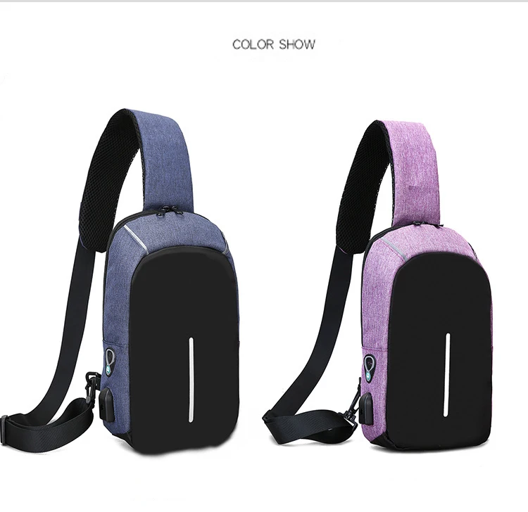 

1 PCS Men's Fashion Multifunctional Shoulder Bag Messenger Bag Shoulder Travel Messenger Bag Men's USB Charging Chest Bag